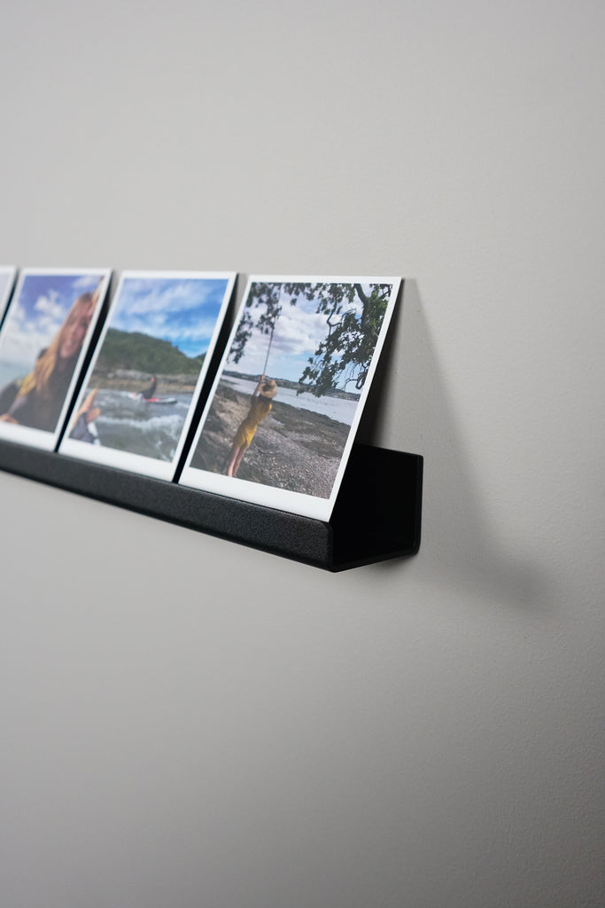 polaroid picture shelfing